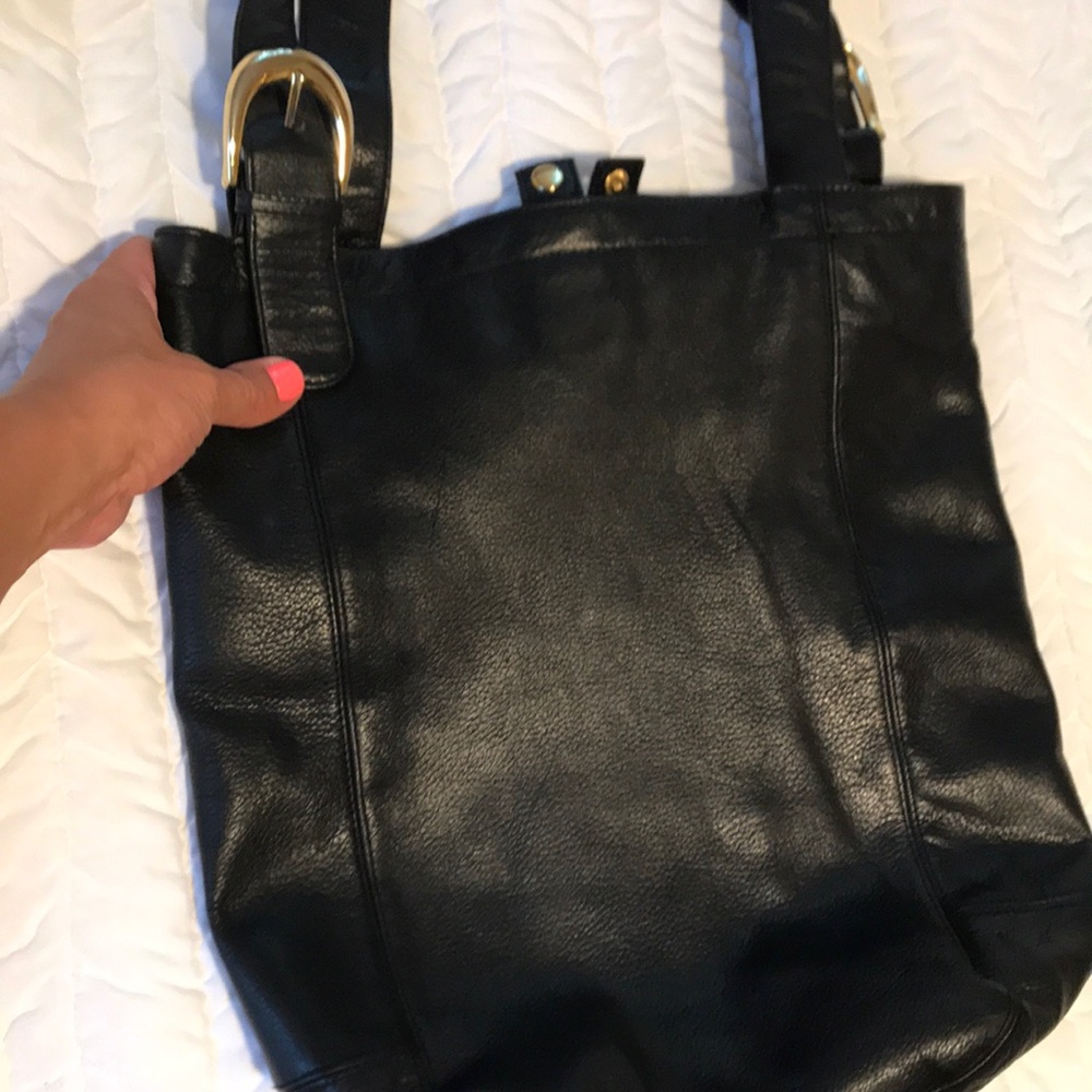 Tignanello Black Soft leather tote